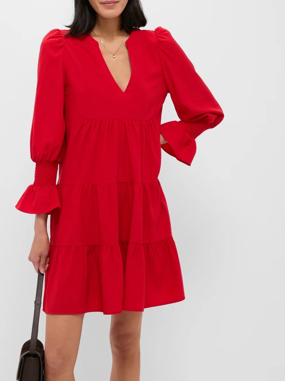 Tuckernuck POMANDER PLACE Red Crepe Kenzo Dress medium